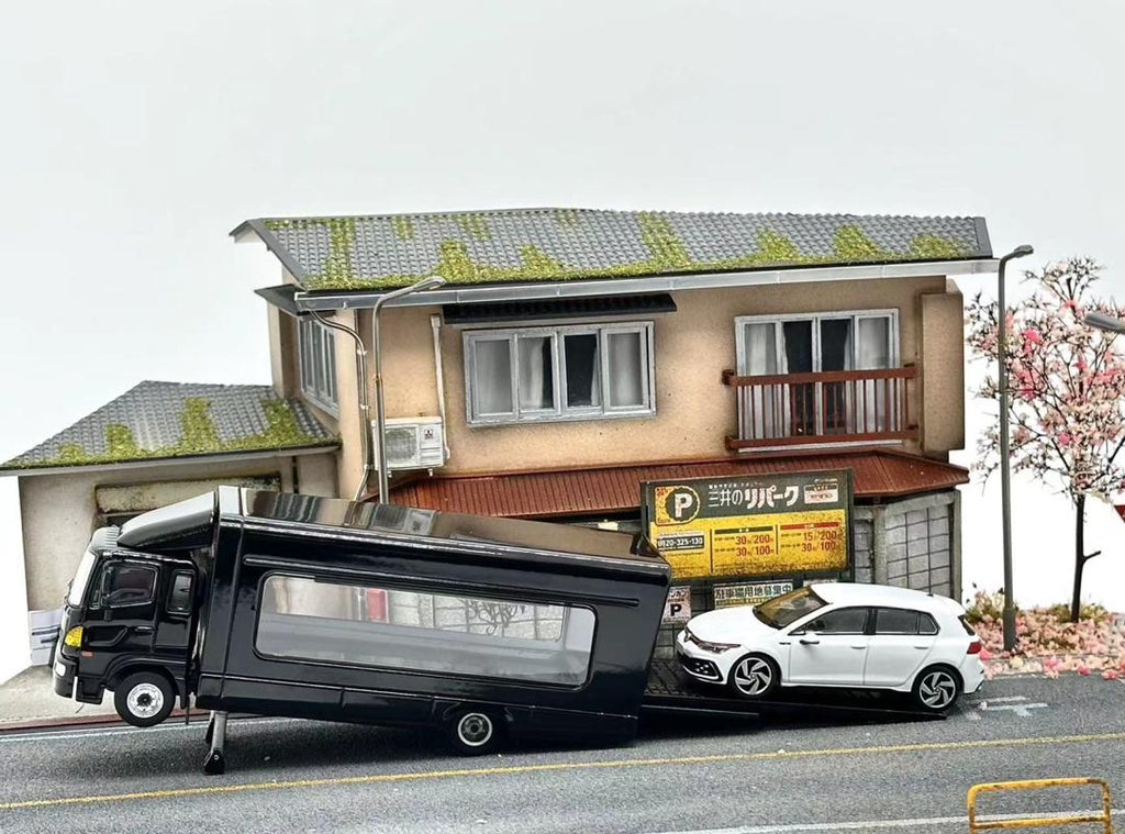 Unique Model Hino 500 HINO Ranger 5th Generation Outriggers BLACK 1:64 - Collectors World Toys