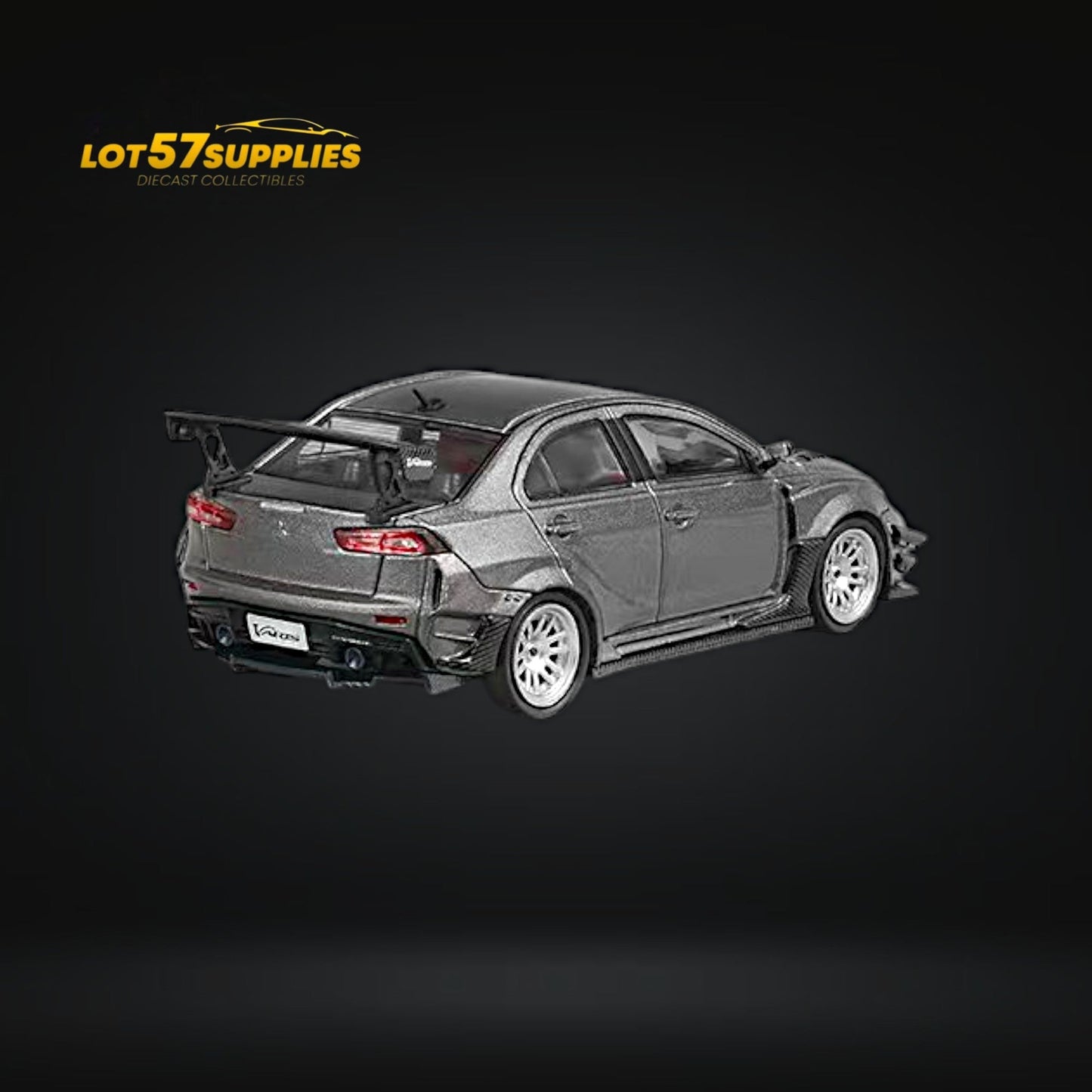 CM Model Mitsubishi Lancer Evolution X Varis Wide Body Gray 1:64 CM64-EVOX-03