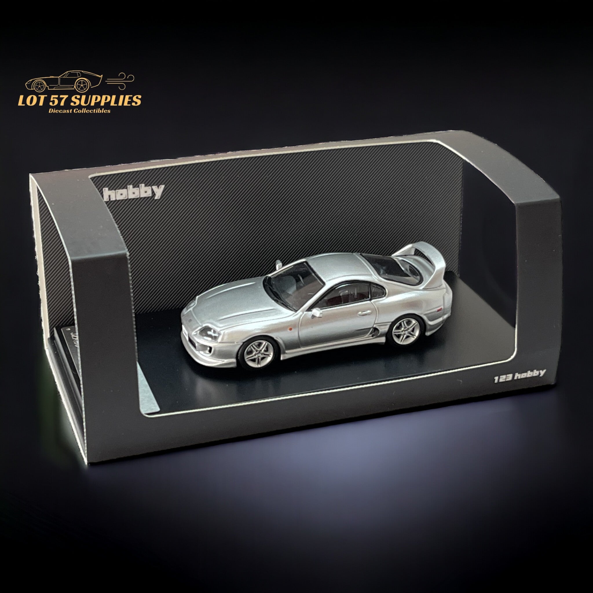 123 Hobby Toyota Supra JZA80Z in Silver 1:64 - Collectors World Toys