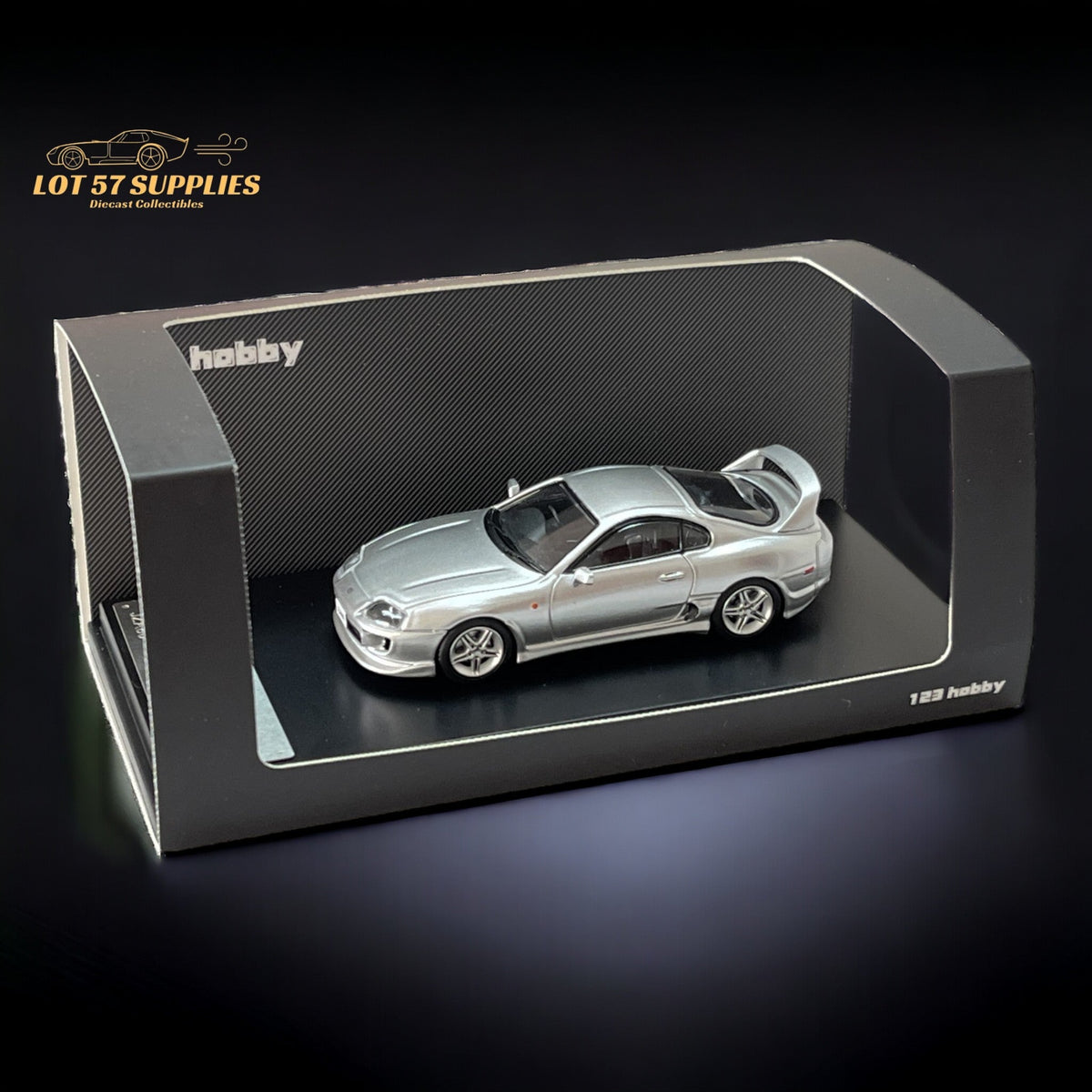 123 Hobby Toyota Supra JZA80Z in Silver 1:64 - Collectors World Toys