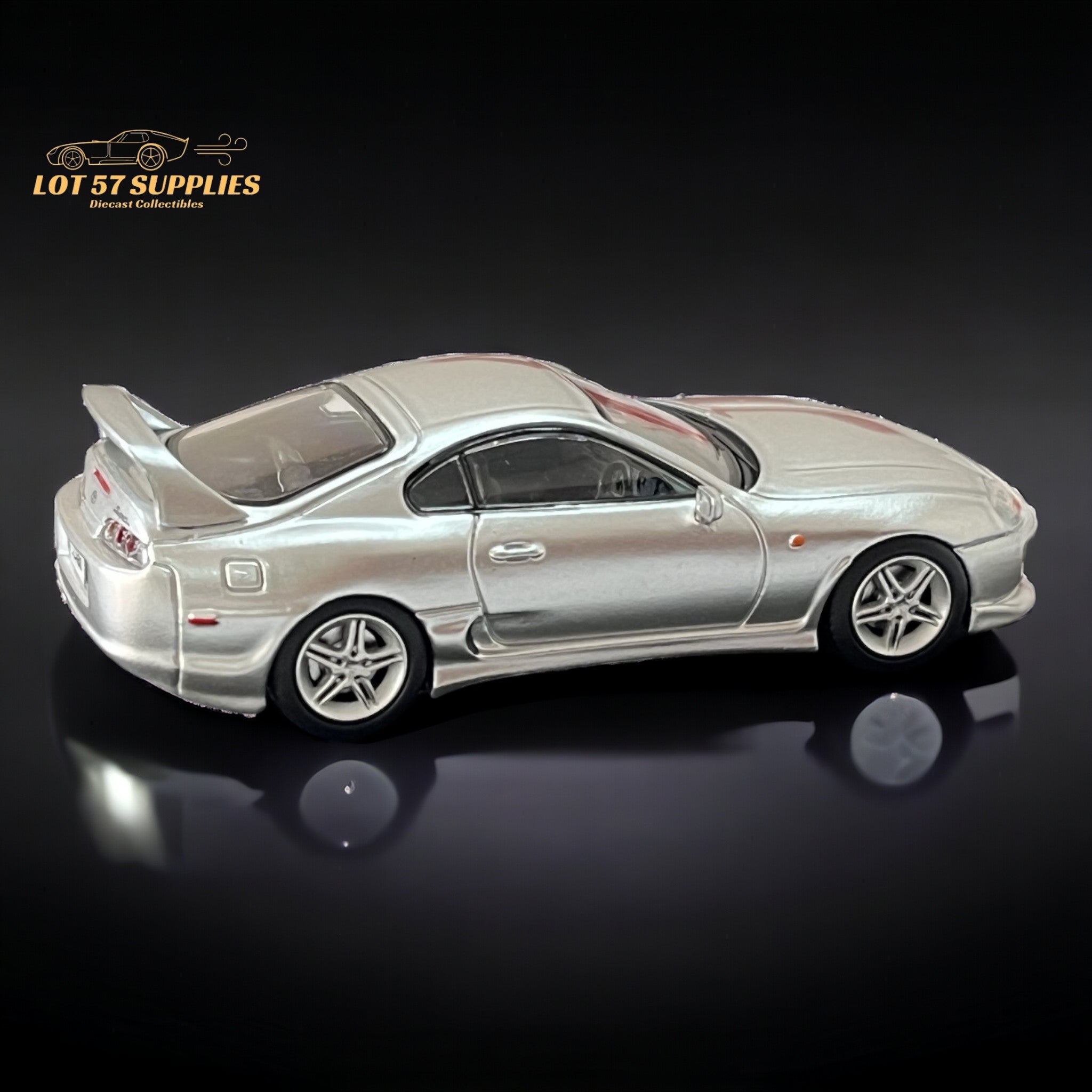 123 Hobby Toyota Supra JZA80Z in Silver 1:64 - Collectors World Toys