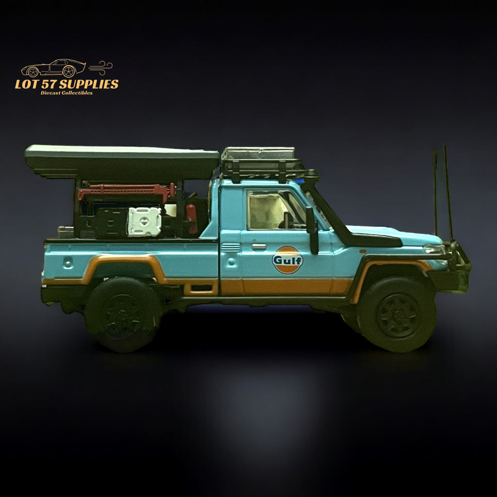 AutoBots Models Toyota Land Cruiser LC79 Gulf Livery 1:64 Limited to 699 PCS - Collectors World Toys