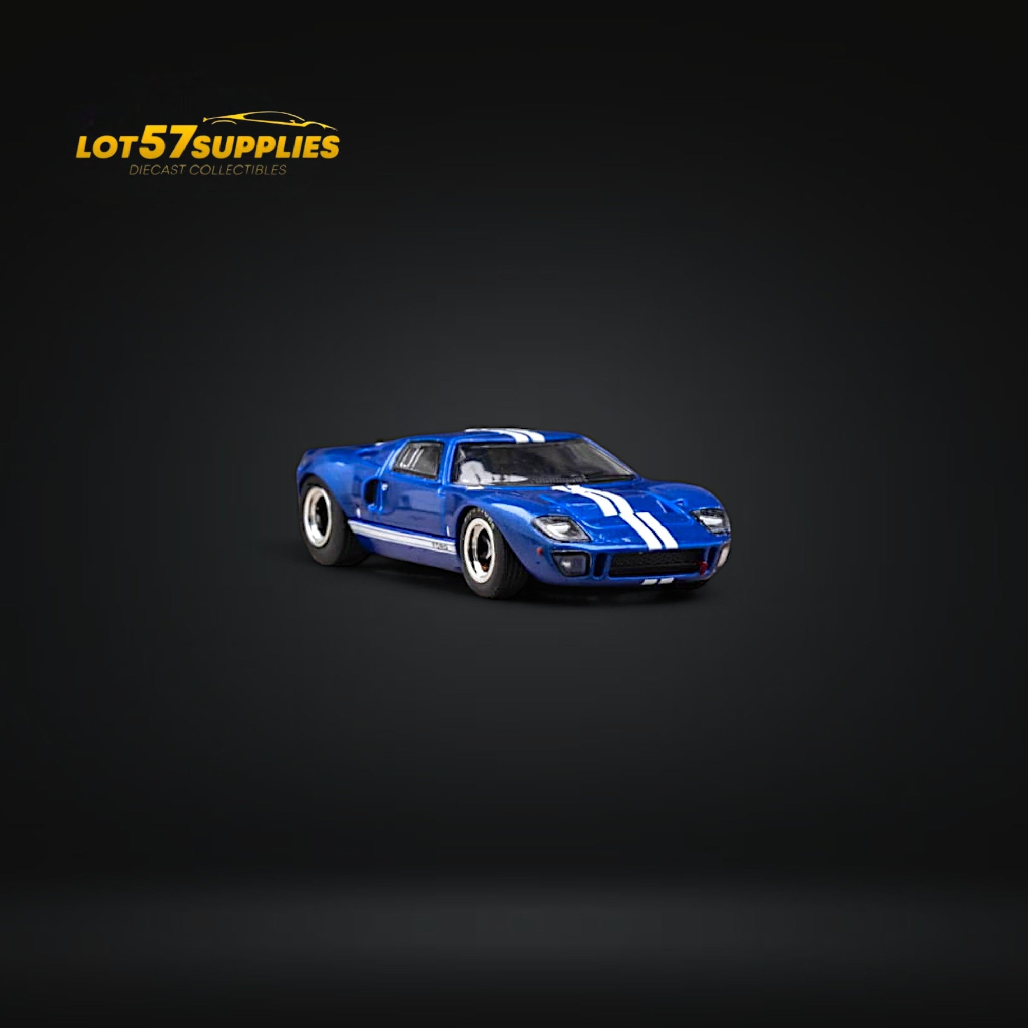 Zoom Ford GT40 MK1 Blue White Stipe #2 1:64 - Collectors World Toys Main image
