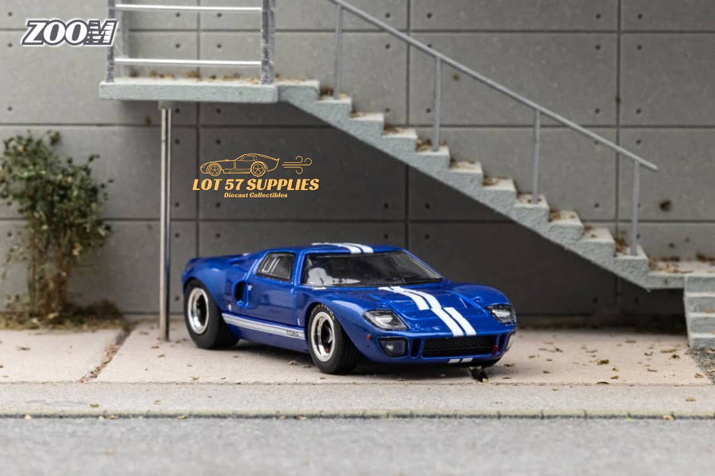 Zoom Ford GT40 MK1 Blue White Stipe #2 1:64 - Collectors World Toys
