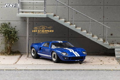 Zoom Ford GT40 MK1 Blue White Stipe #2 1:64 - Collectors World Toys
