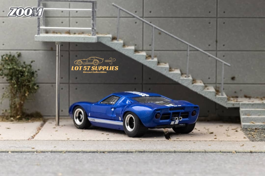 Zoom Ford GT40 MK1 Blue White Stipe #2 1:64 - Collectors World Toys