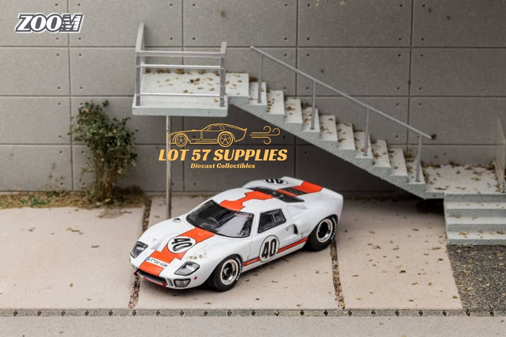 Zoom Ford GT40 MK1 White Gulf Livery #40 1:64 - Collectors World Toys