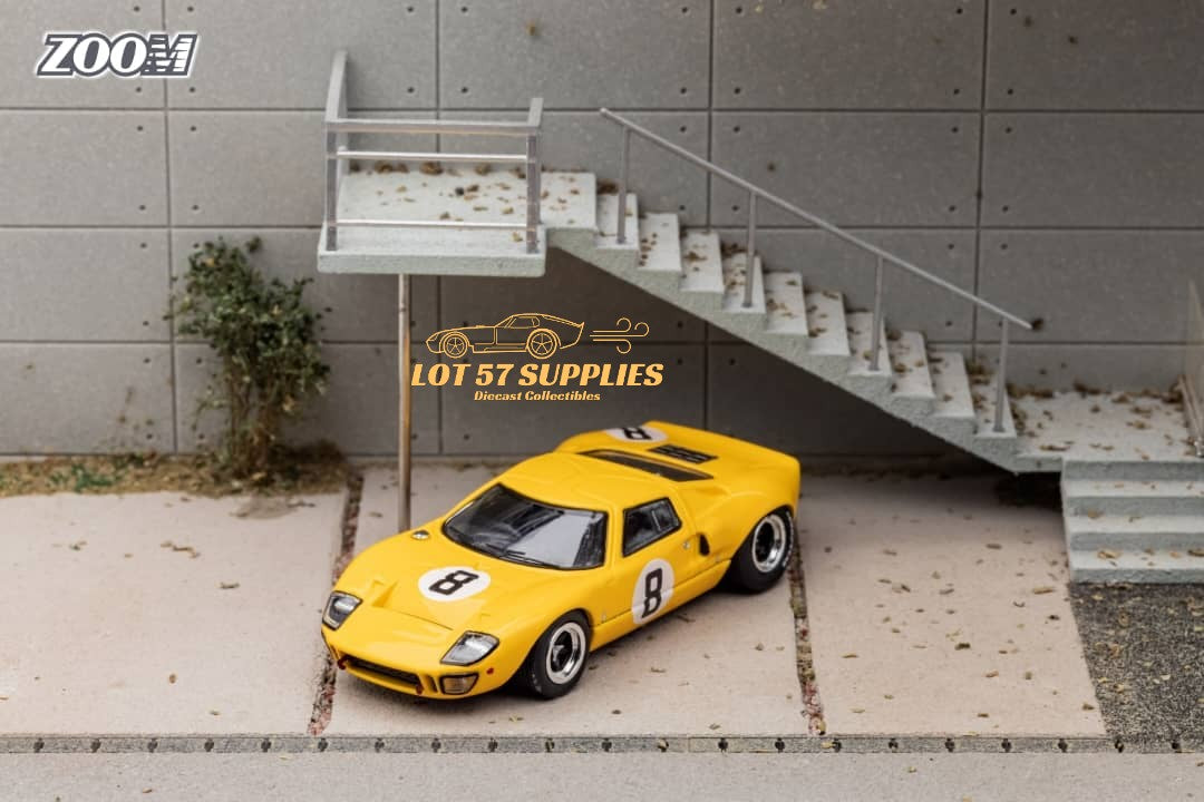 Zoom Ford GT40 MK1 Yellow #8 1:64 - Collectors World Toys Main image