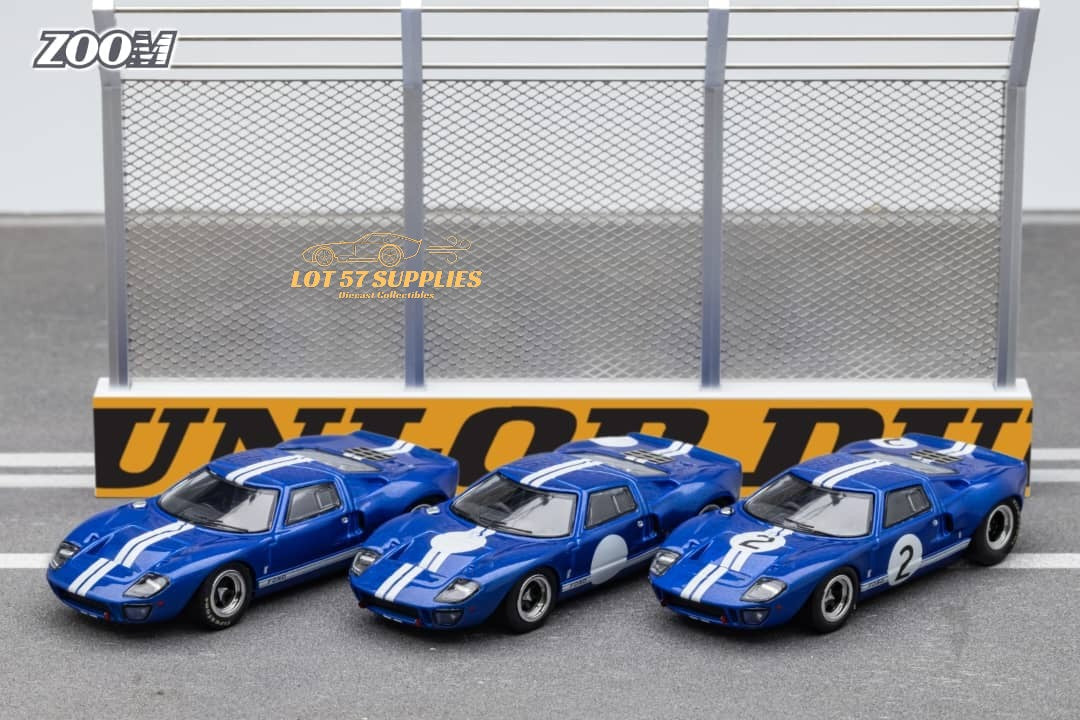 Zoom Ford GT40 MK1 Blue White Stipe #2 1:64 - Collectors World Toys