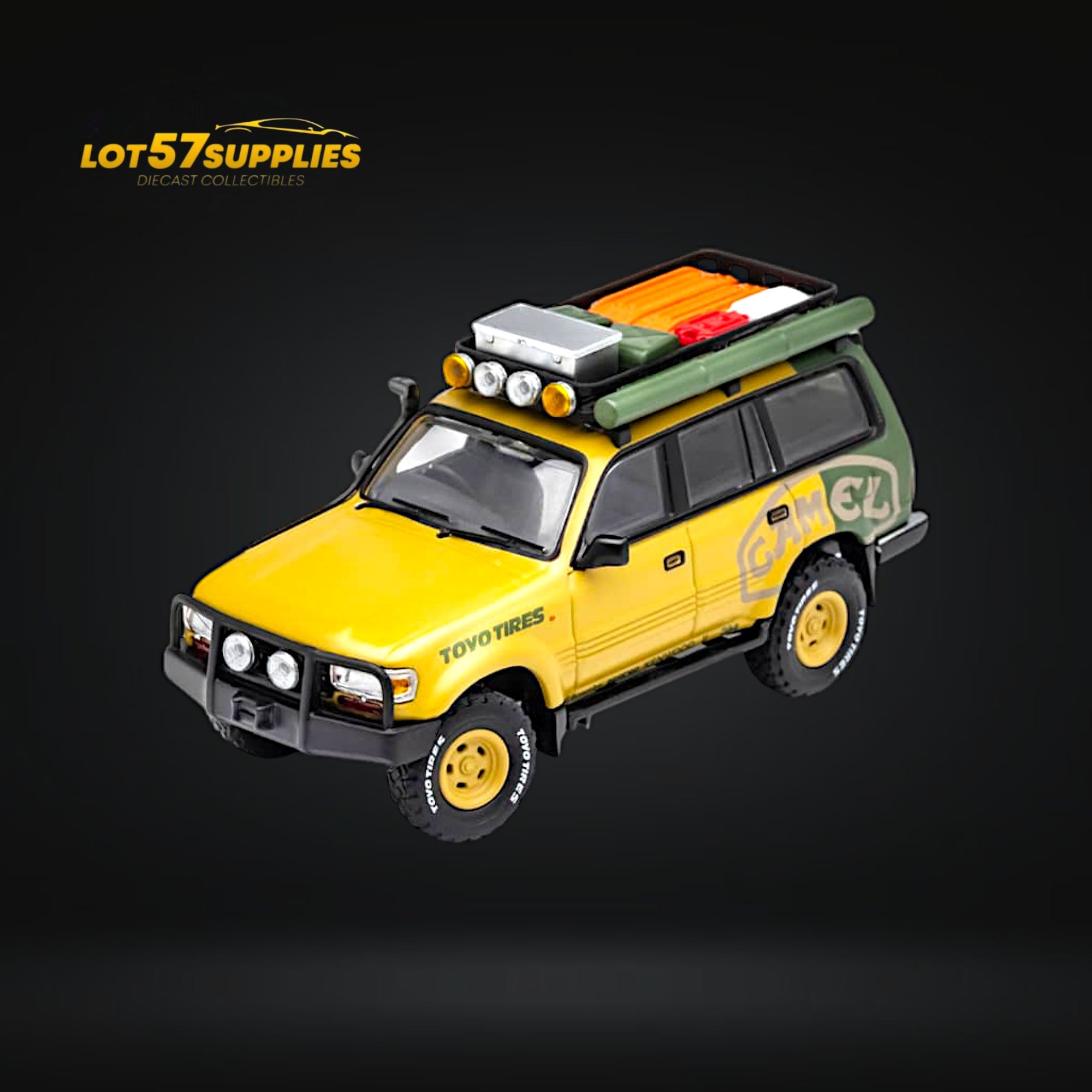 GCD Toyota Land Cruiser LC80 Camel Cup Version With Accessories 1:64 Main image
