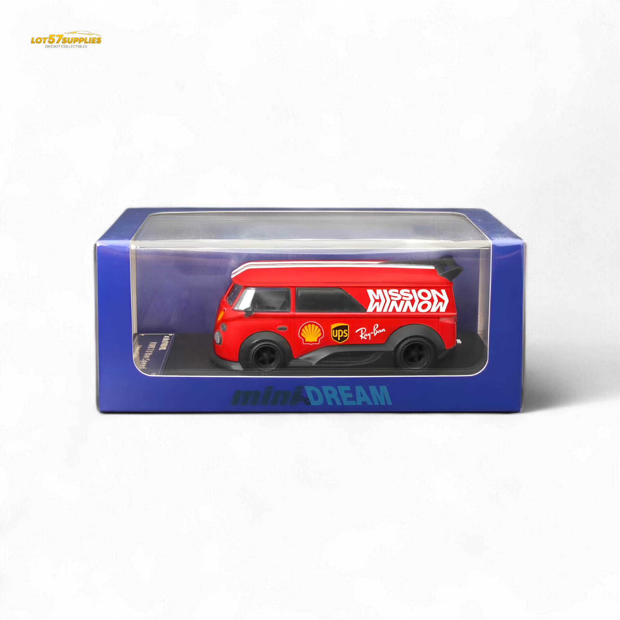 Mini Dream Volkswagen T1 RWB Van in Red WM Livery 1:64 - Collectors World Toys
