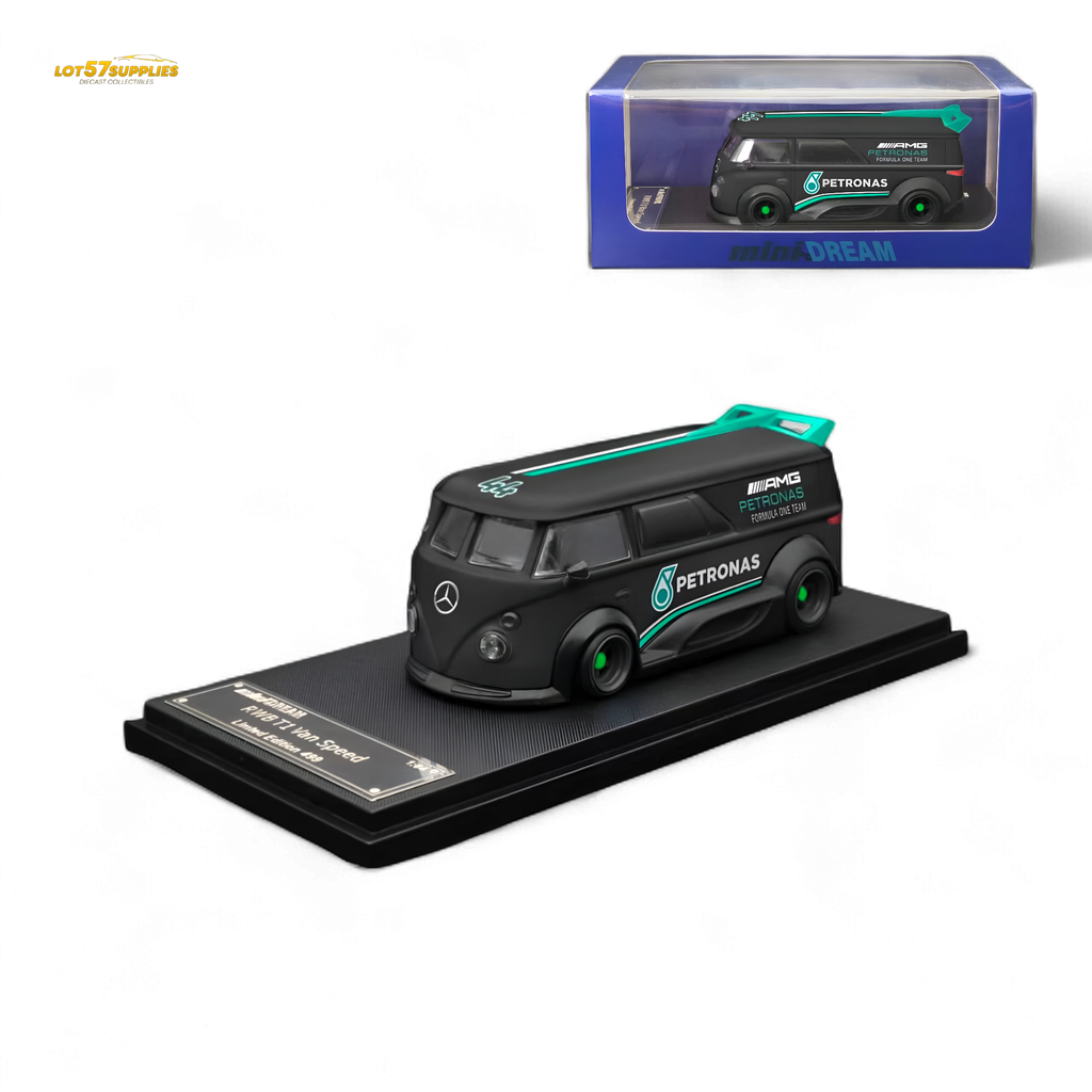 Mini Dream Volkswagen T1 RWB Van#44 in Petronas Livery 1:64 - Collectors World Toys
