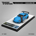 Mini Station Porsche 911 964 RWB HIDEYOSHI blue Figure Version 1:64 - Collectors World Toys