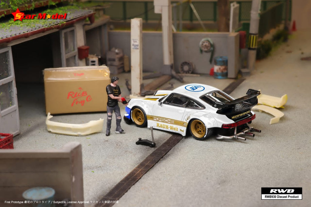 Star Model Porsche RWB 930 GT Wing NFS White Livery 1:64 - Collectors World Toys