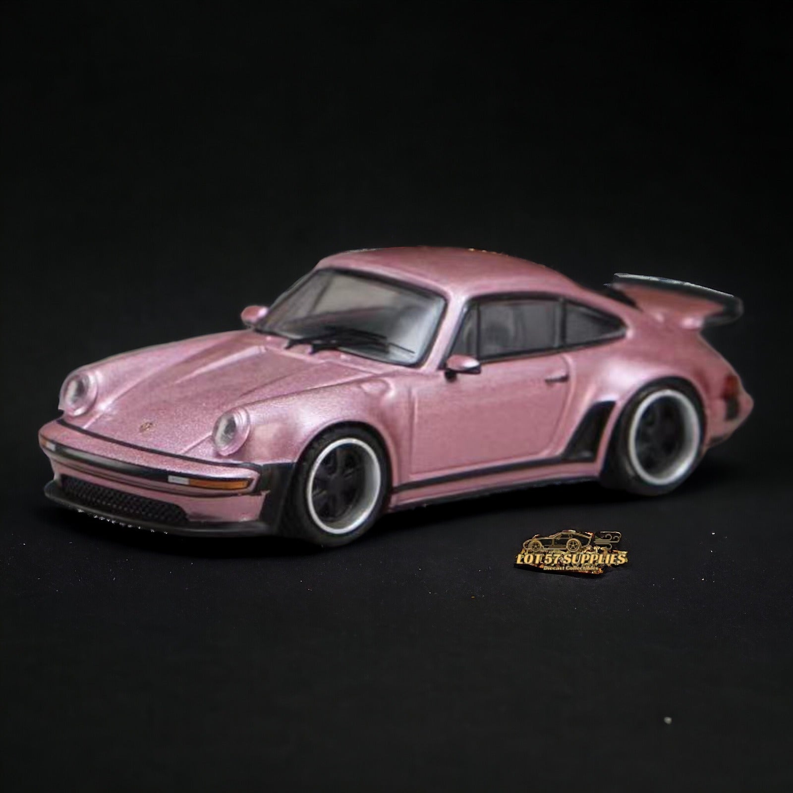 HobbyFans Porsche Singer 930 Turbo Study Ghost Player Custom Pink 1:64 - Collectors World Toys