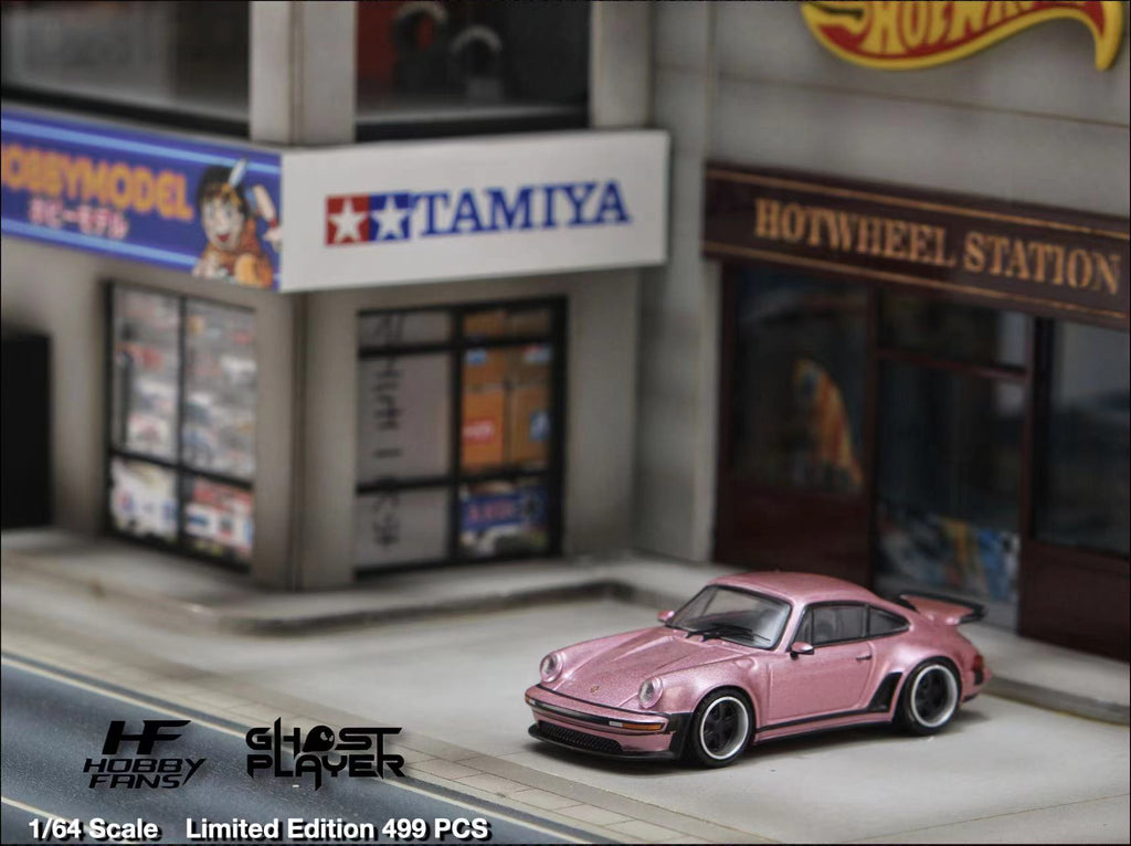 HobbyFans Porsche Singer 930 Turbo Study Ghost Player Custom Pink 1:64 - Collectors World Toys