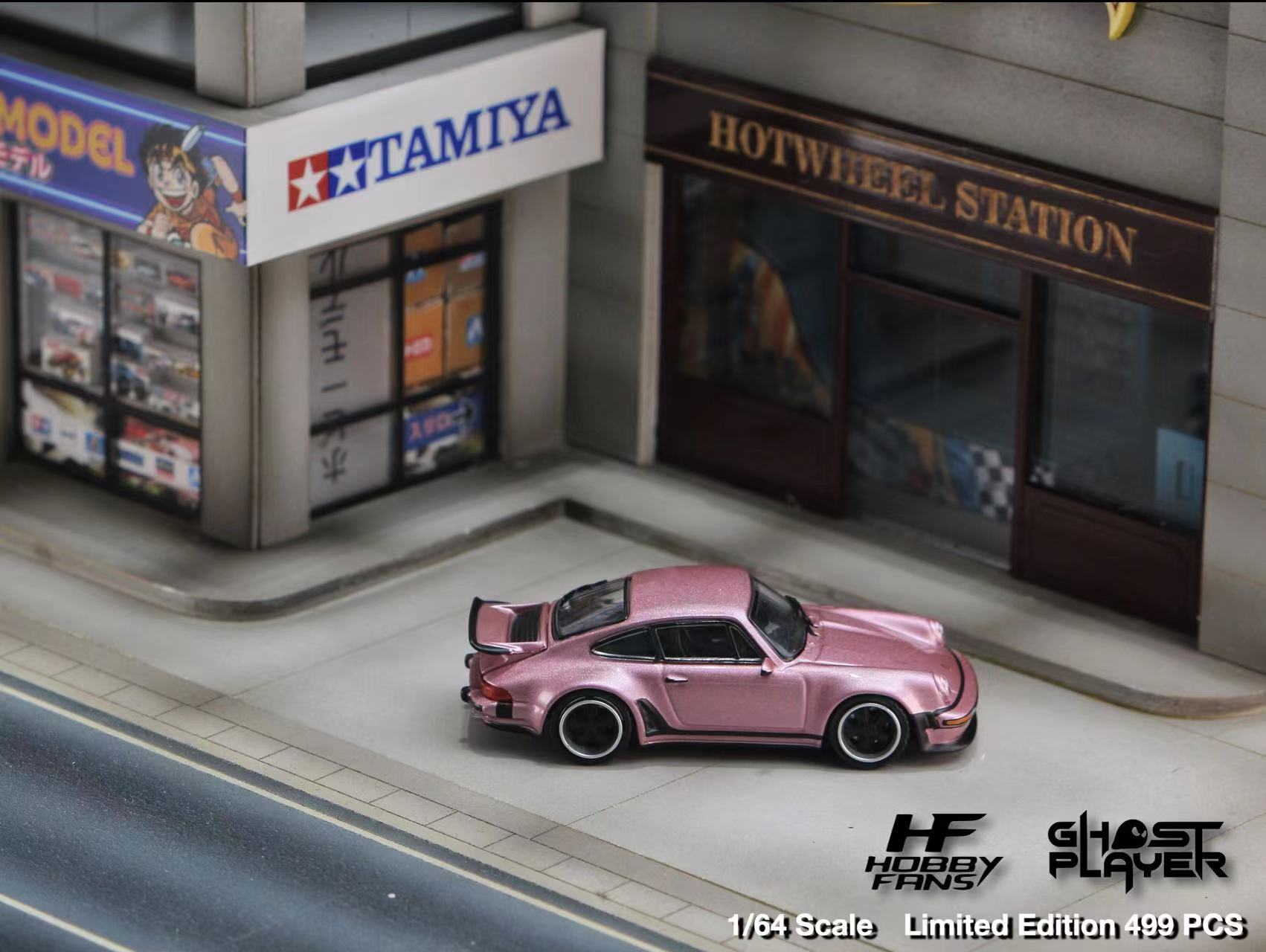 HobbyFans Porsche Singer 930 Turbo Study Ghost Player Custom Pink 1:64 - Collectors World Toys