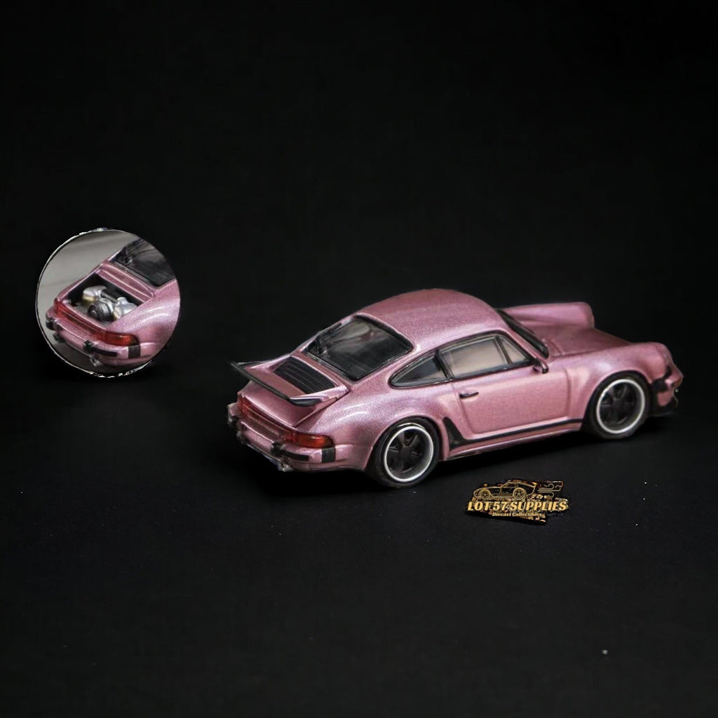 HobbyFans Porsche Singer 930 Turbo Study Ghost Player Custom Pink 1:64 - Collectors World Toys