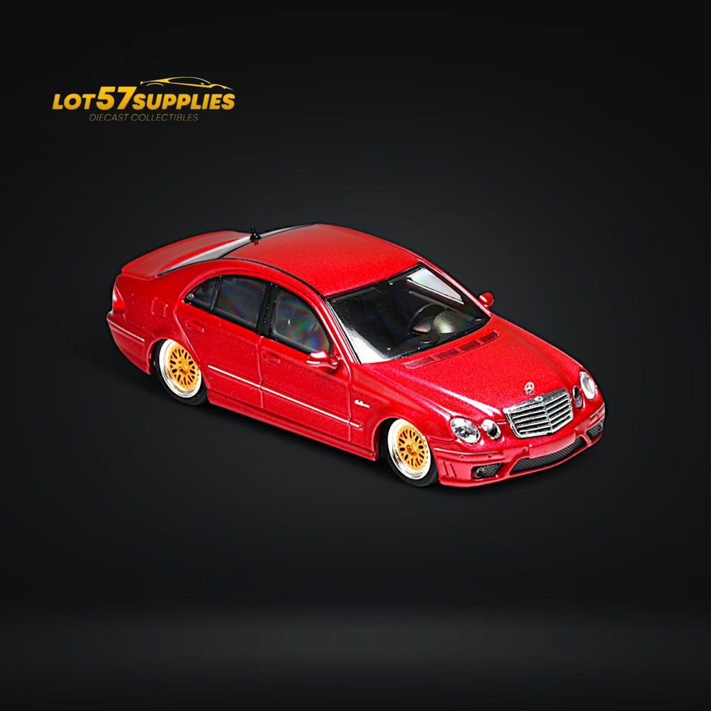 MK Model Mercedes-Benz E63 AMG W211 Lowered in Red Limited to 299 Pcs 1:64 - Collectors World Toys