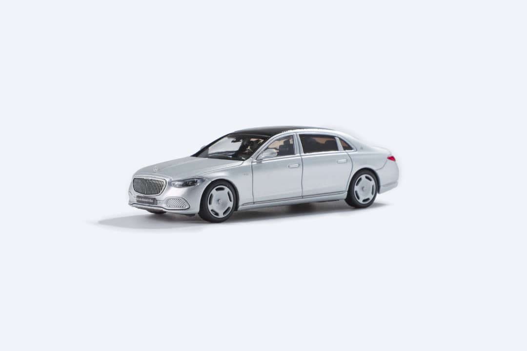AR BOX 2021 Mercedes-Benz Maybach W223 Matte Silver Licensed Product 1:64