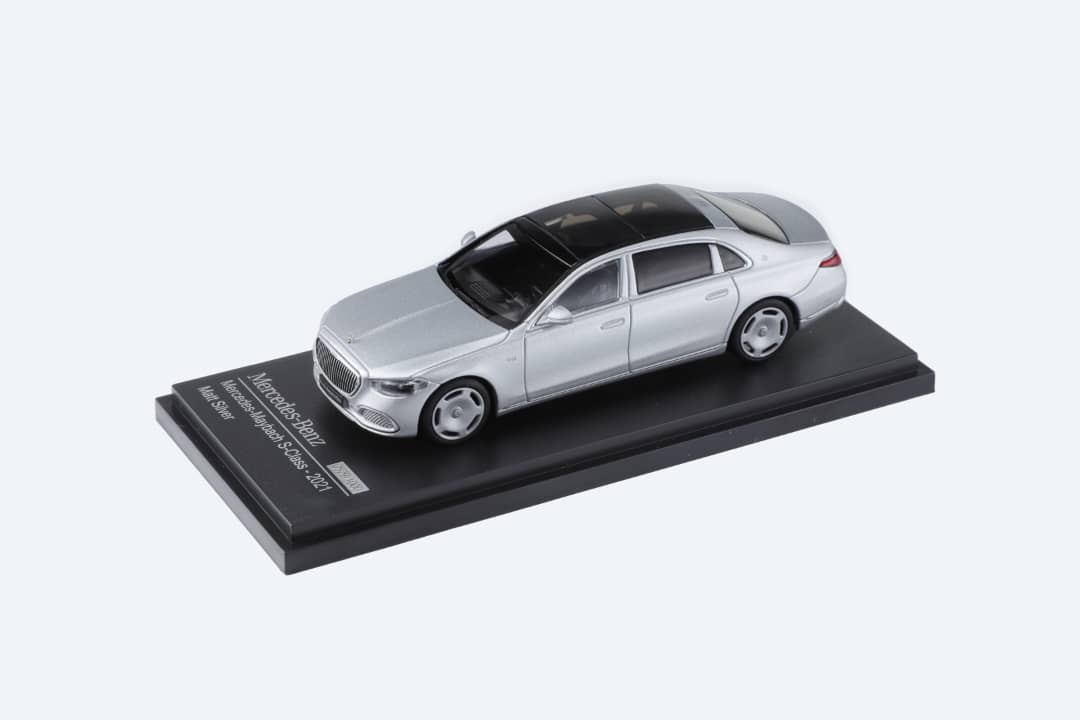 AR BOX 2021 Mercedes-Benz Maybach W223 Matte Silver Licensed Product 1:64 - Collectors World Toys