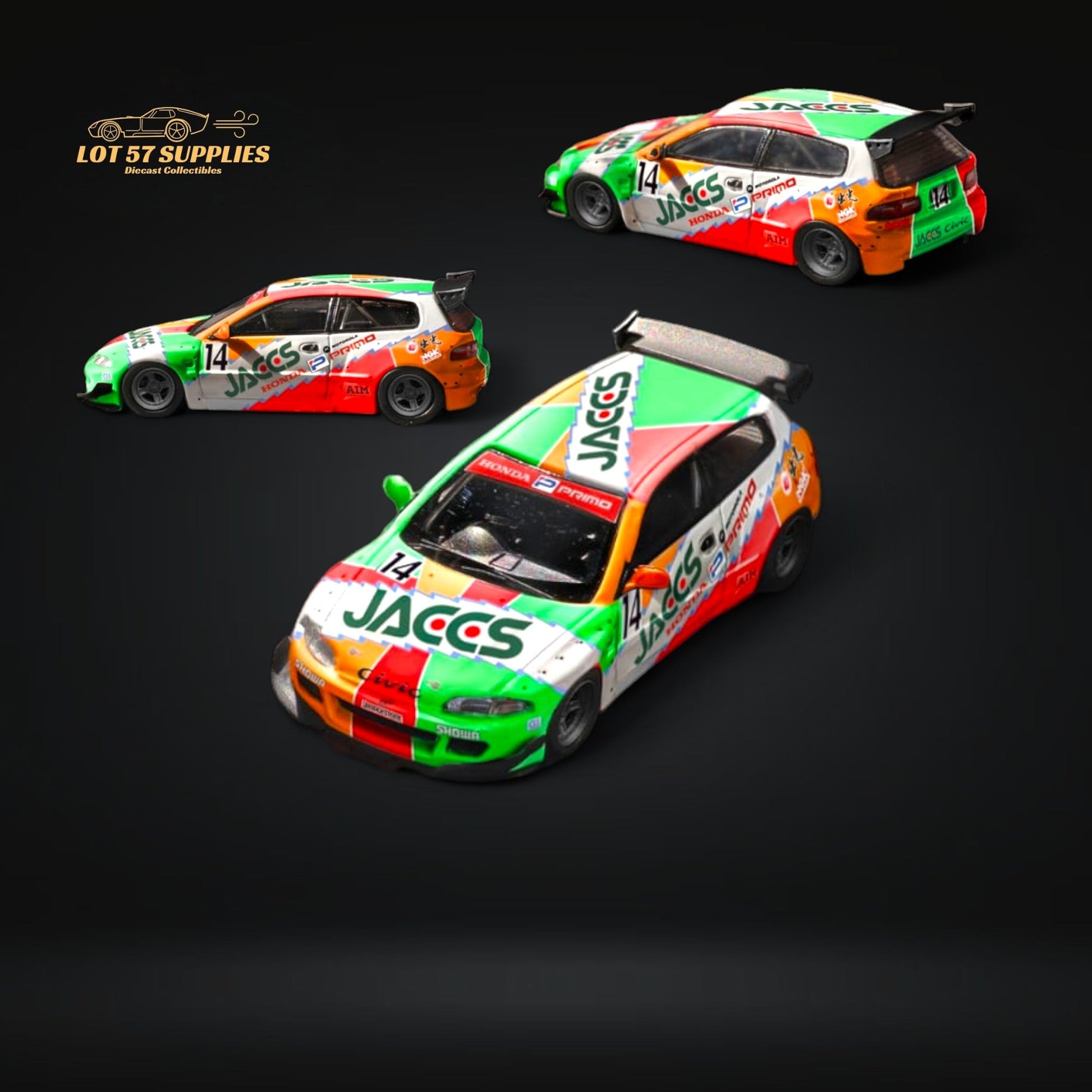 Fuji Honda Civic EG6 5th Gen MK5 Rocket Bunny JACCS #14 Livery 1:64 - Collectors World Toys