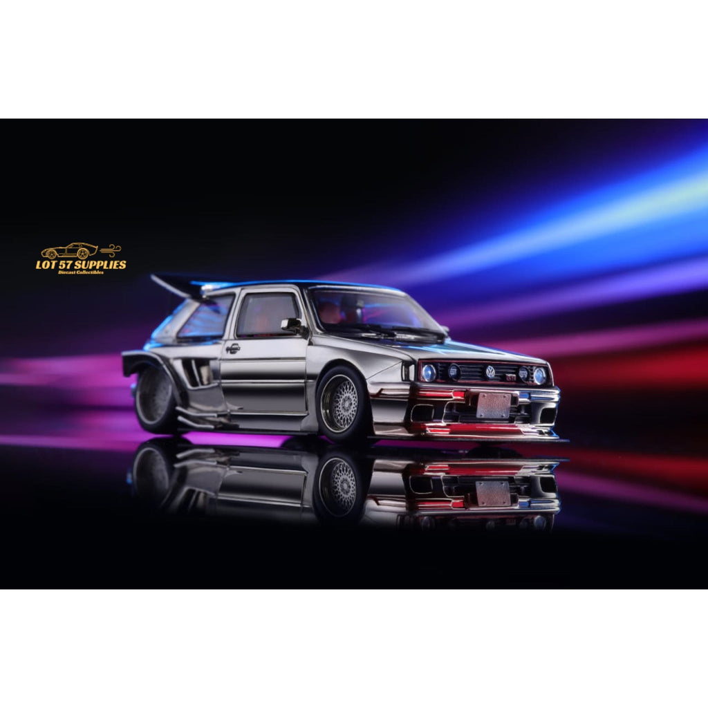 Liberty64 Volkswagen VW KS MK2 Widebody Silver Chrome 1:64 - Collectors World Toys