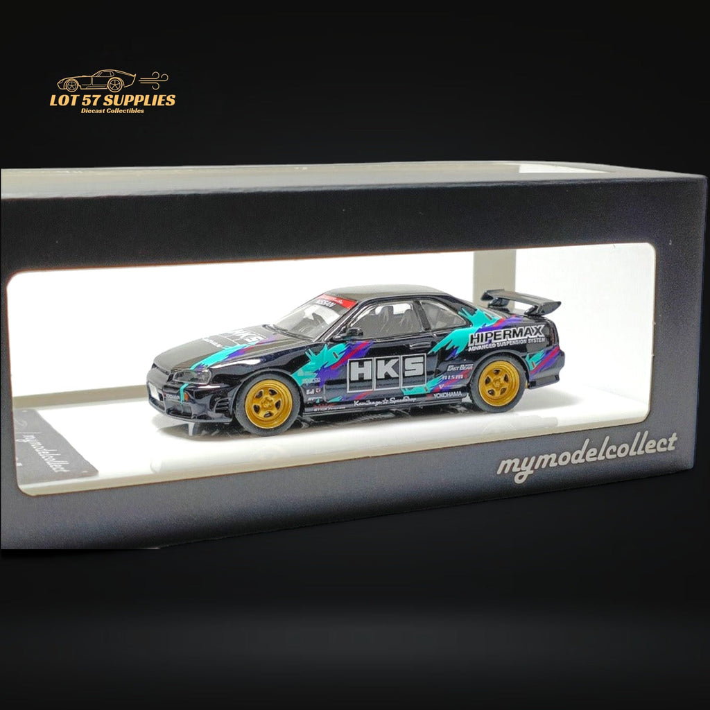 MC Nissan Skyline R34 Turbo HKS Livery 1:64 - Collectors World Toys