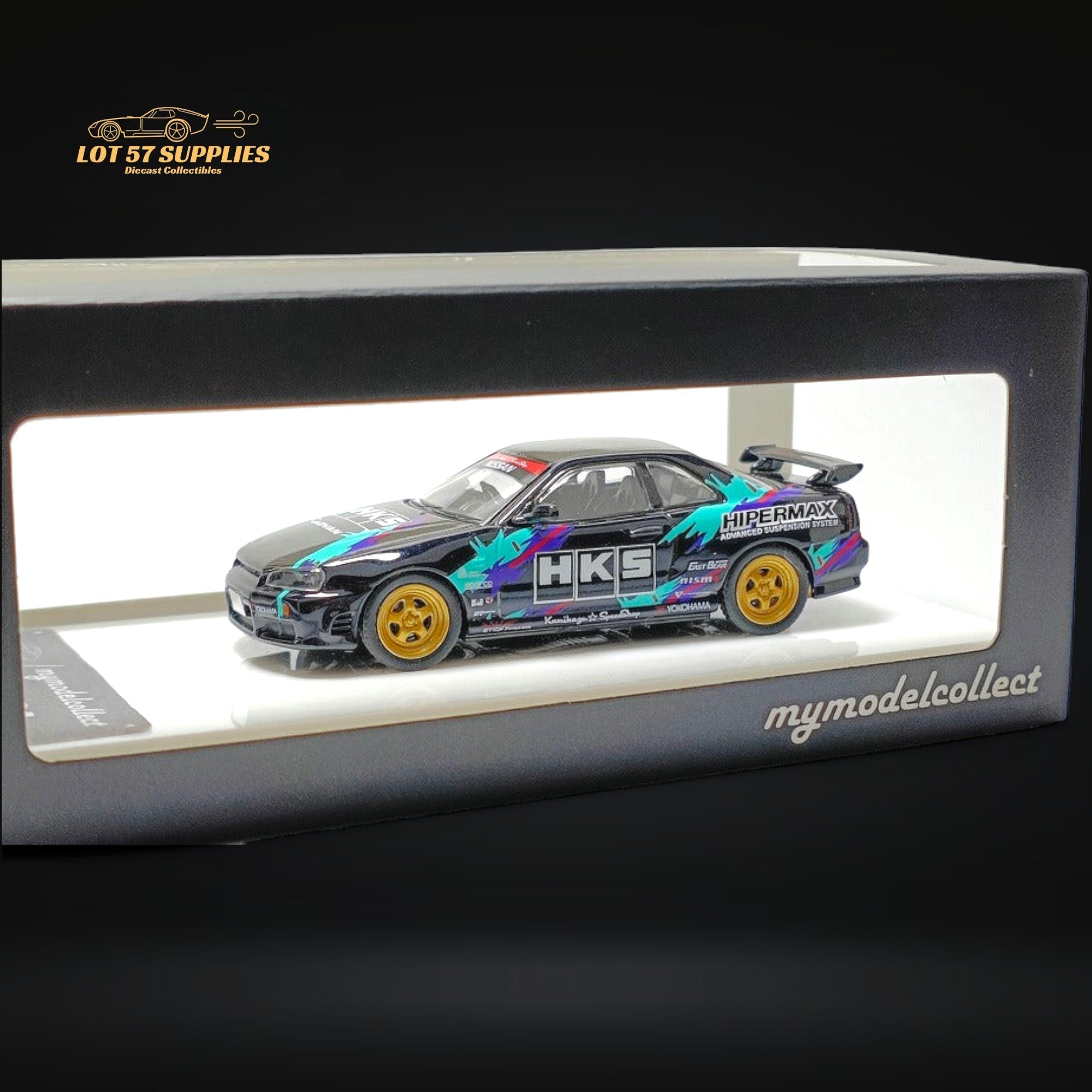 MC Nissan Skyline R34 Turbo HKS Livery 1:64 - Collectors World Toys