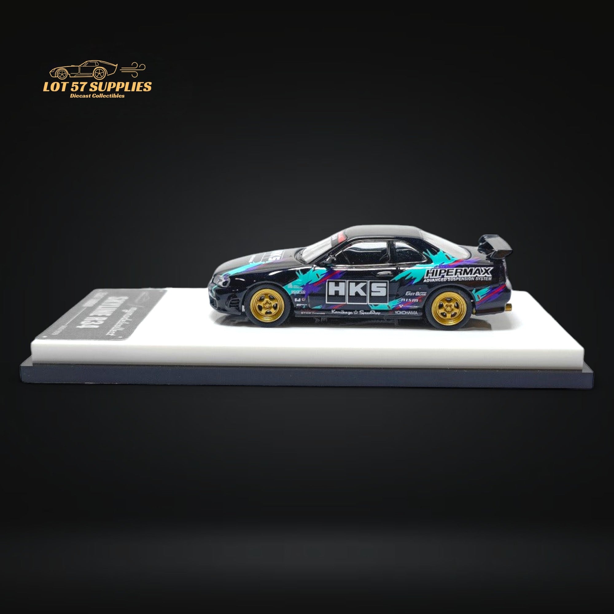 MC Nissan Skyline R34 Turbo HKS Livery 1:64 - Collectors World Toys