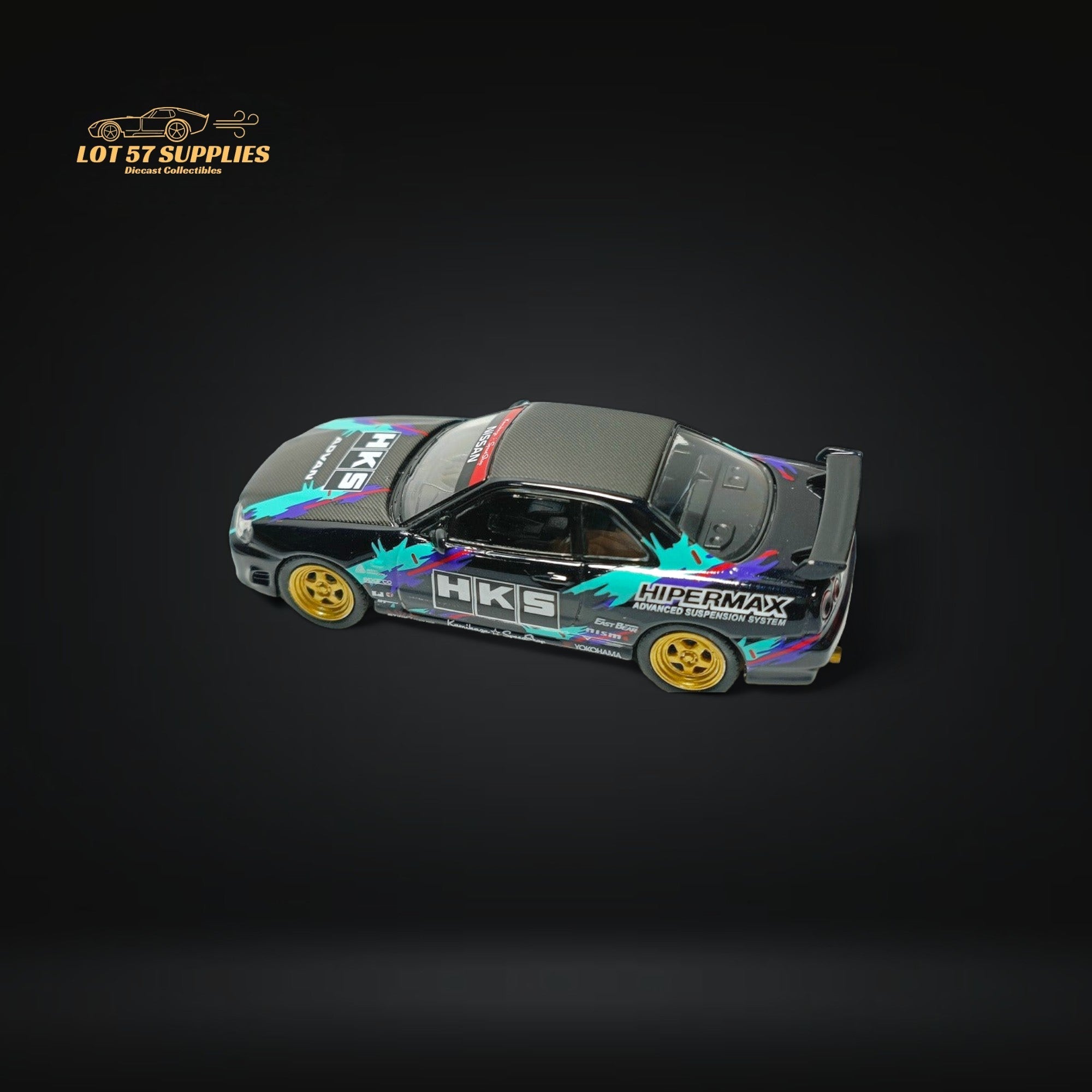MC Nissan Skyline R34 Turbo HKS Livery 1:64 - Collectors World Toys