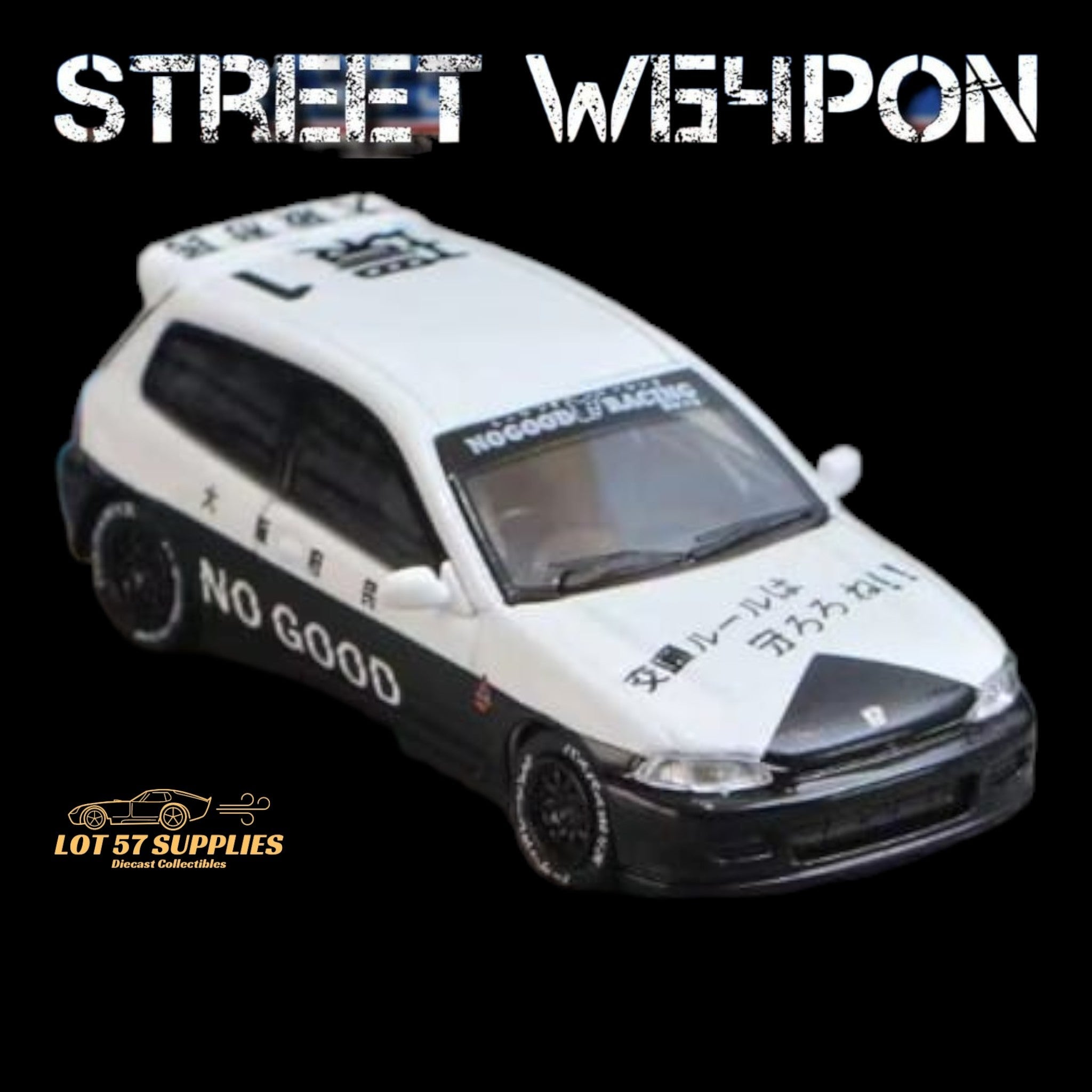 Street Weapon Honda Civic EG6 OSAKA JDM Police livery Car 1:64 Main image