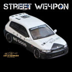 Street Weapon Honda Civic EG6 OSAKA JDM Police livery Car 1:64 - Collectors World Toys
