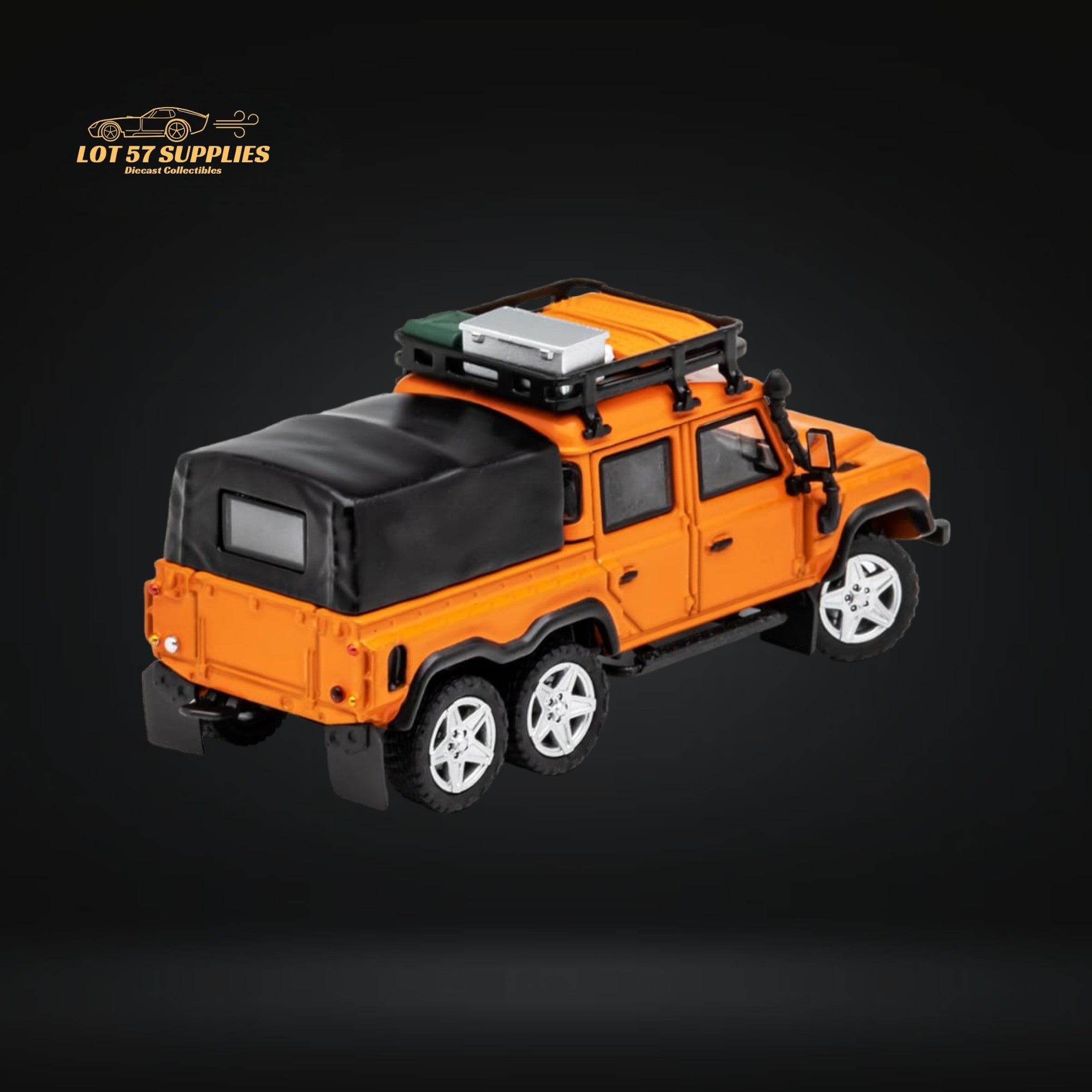 GCD Land Rover Defender 6x6 Orange Camping Modified 1:64 KS-053-287 - Collectors World Toys