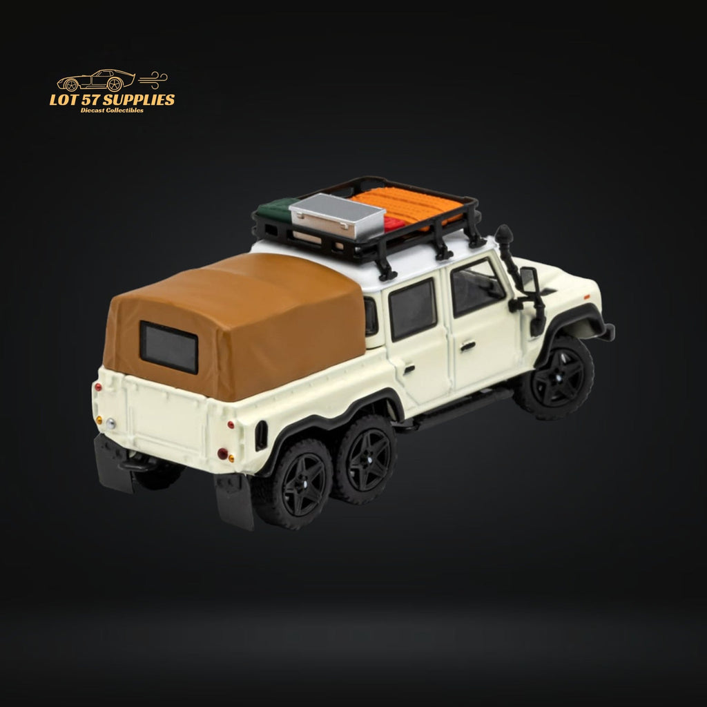 GCD Land Rover Defender 6x6 Off-White Camping Modified 1:64 KS-053-286 - Collectors World Toys