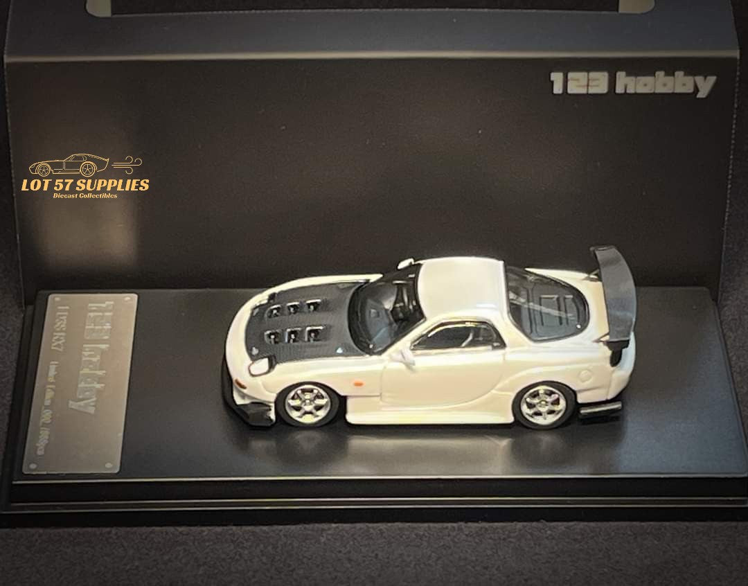 123 Hobby Mazda FD3S RX-7 in Pearl White 1:64 - Collectors World Toys