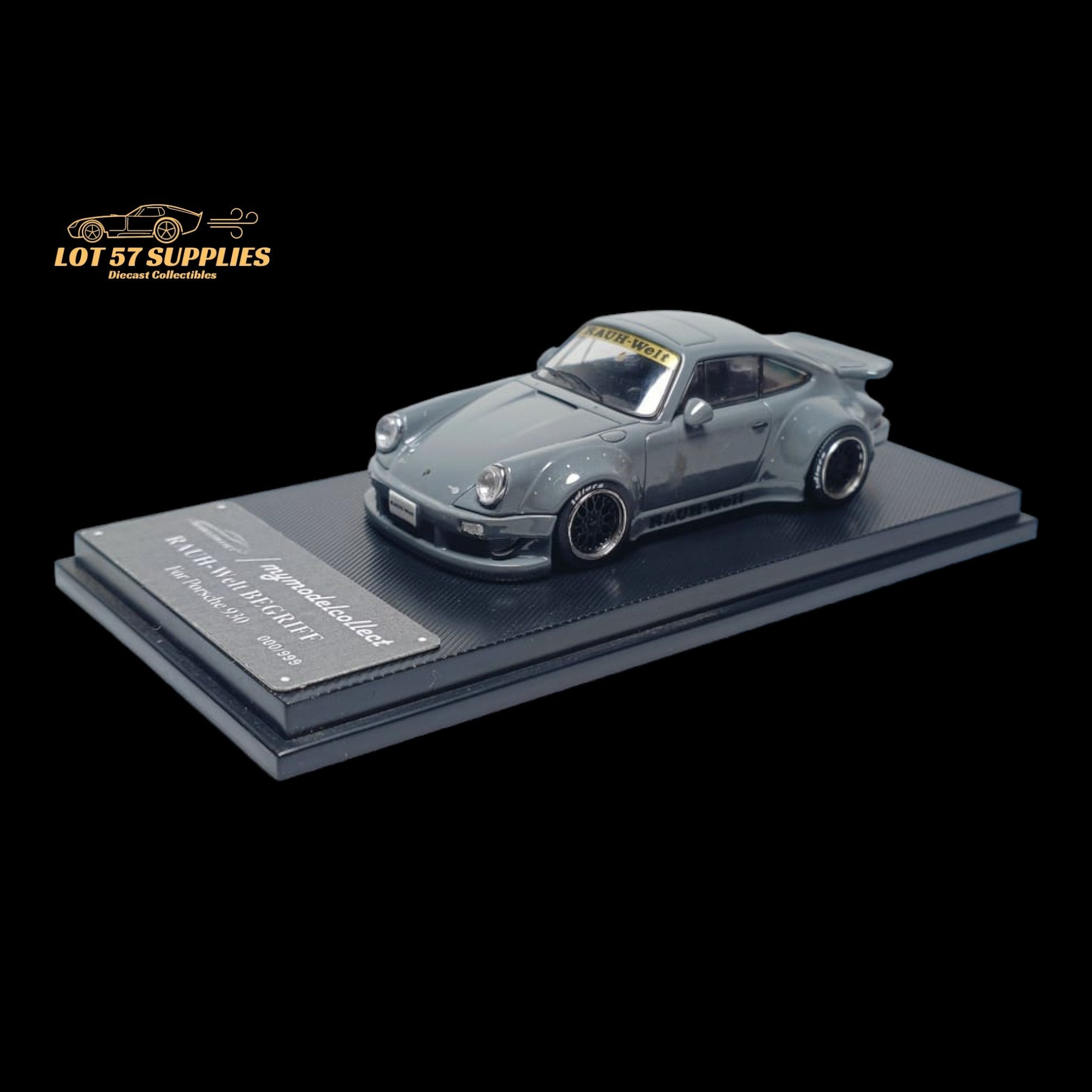 MC Porsche RWB 930 Cement Grey Ducktail Diecast 1:64 - Collectors World Toys