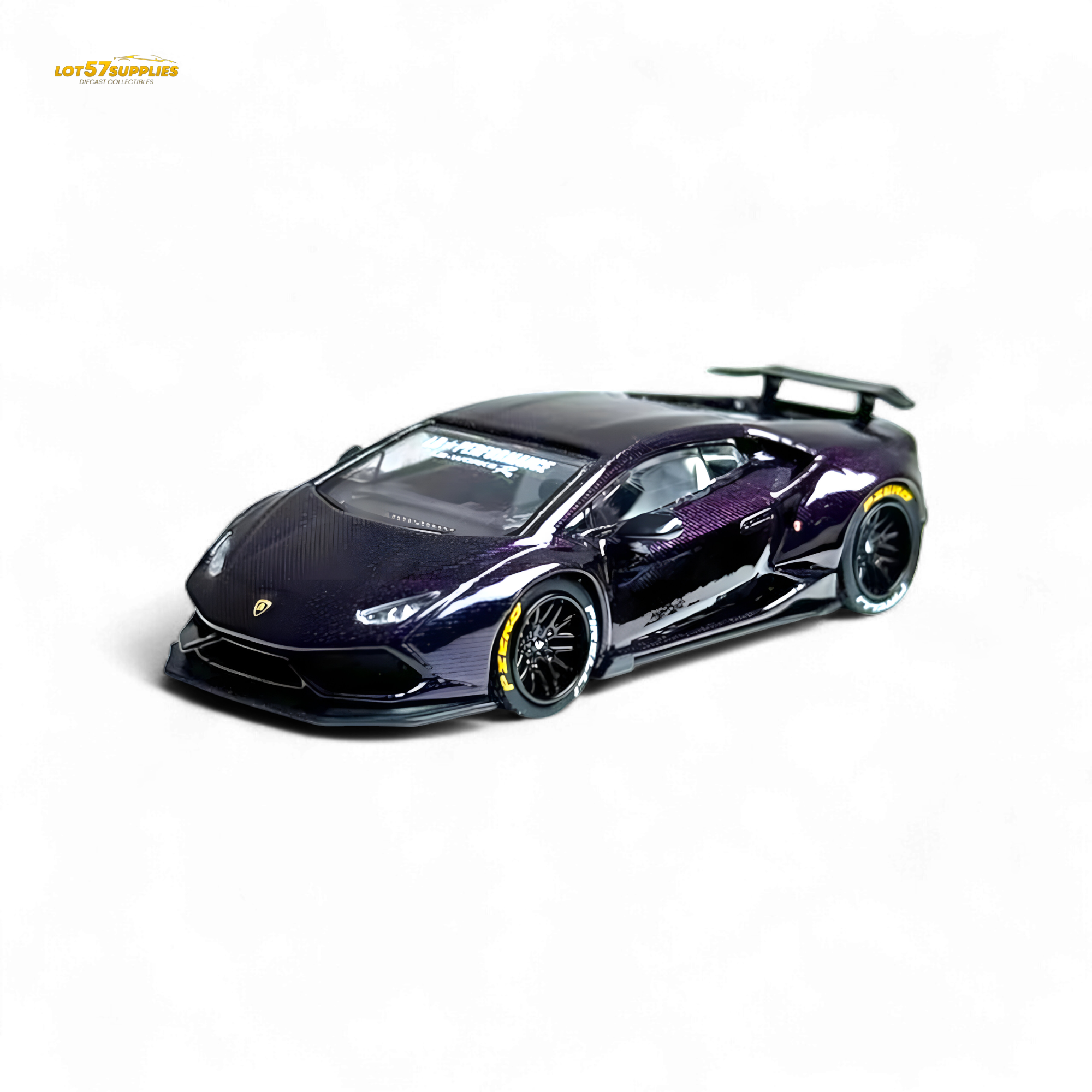 King Model Lamborghini Huracan LP610 LB 1.0 Purple Carbon Fiber 1:64 Main image
