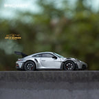 Minichamps X CLDC Exclusive Porsche 911 GT3 RS in Raw Silver English Magazine Version 1:64 (MAGAZINE INCLUDED) - Collectors World Toys