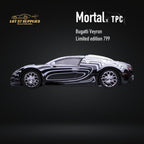 Mortal Bugatti Veyron Ceramic Dragon White/Black With Adjustable Wing 1:64 - Collectors World Toys