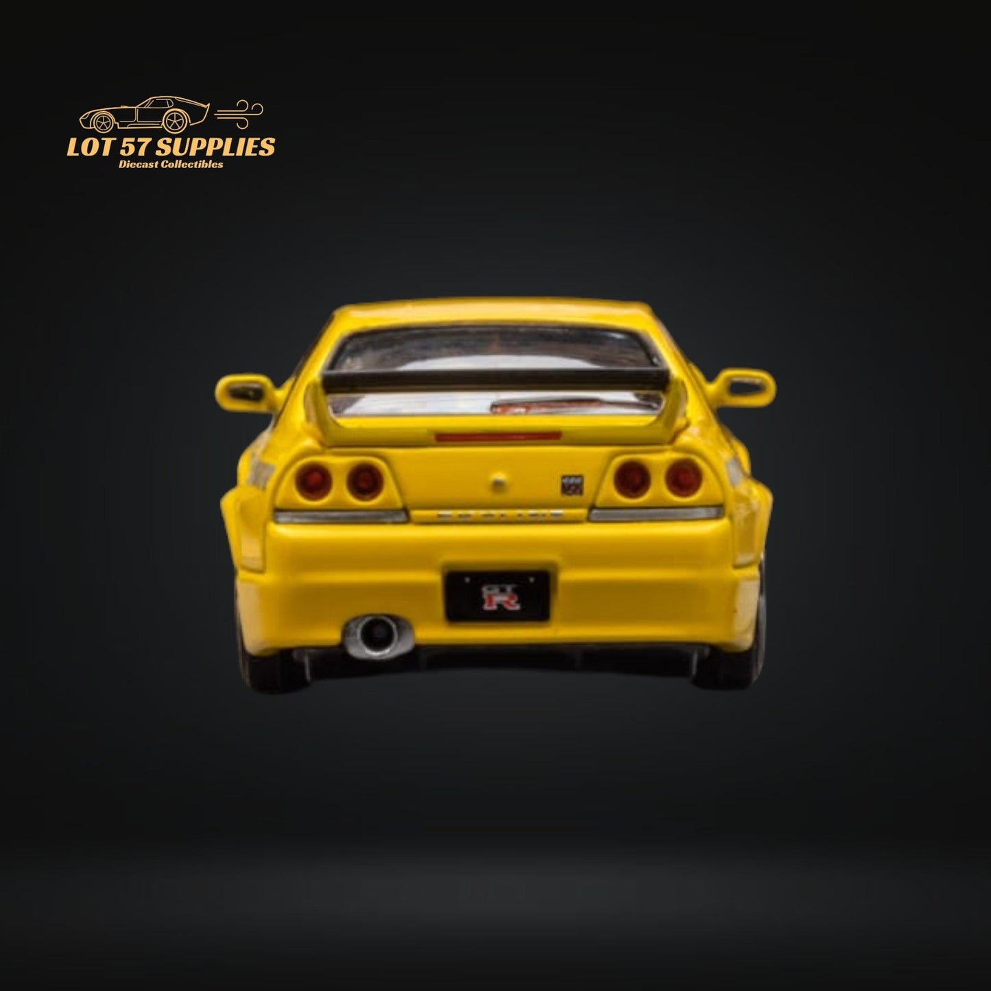 Focal Horizon Skyline R33 GT-R 4TH Gen 400R in Yellow Openable Hood 1:64