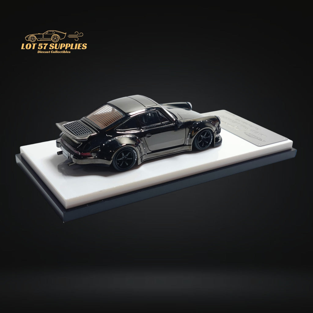 MC Porsche RWB 930 Chrome Gunmetal Gray Diecast 1:64 - Collectors World Toys