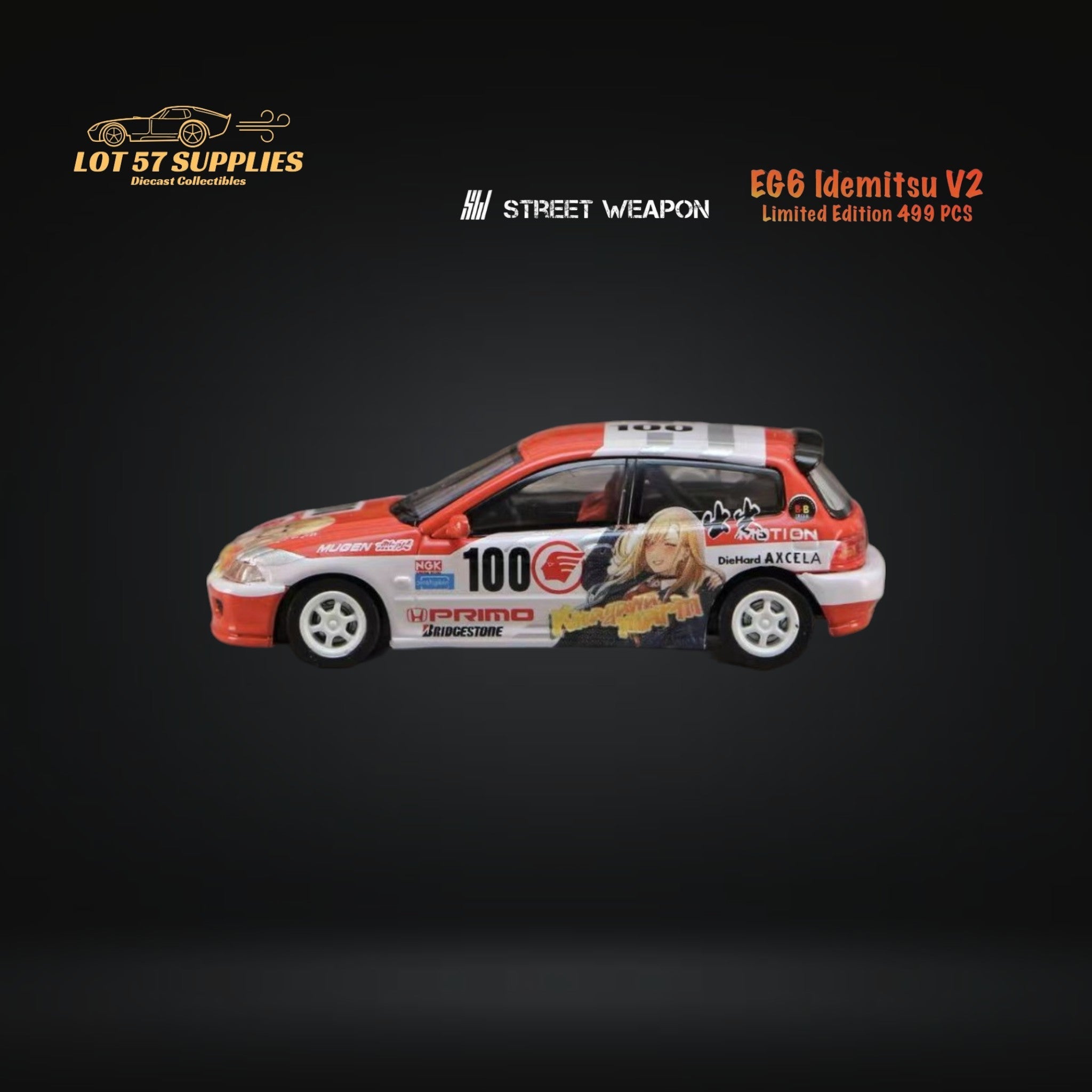 Street Weapon Honda Civic EG6 Idemitsu V2 1:64 Main image