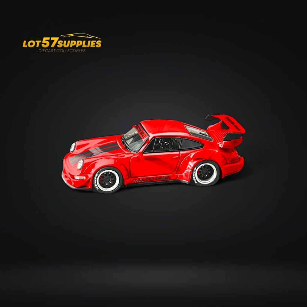 Star Model Porsche RWB 964 GT Wing Taikano Red Ordinary 1:64 - Collectors World Toys