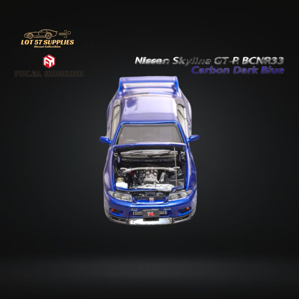 Focal Horizon Skyline GT-R R33 GT-R 4th Gen BCNR33 Full Carbon Dark blue 1:64 - Collectors World Toys