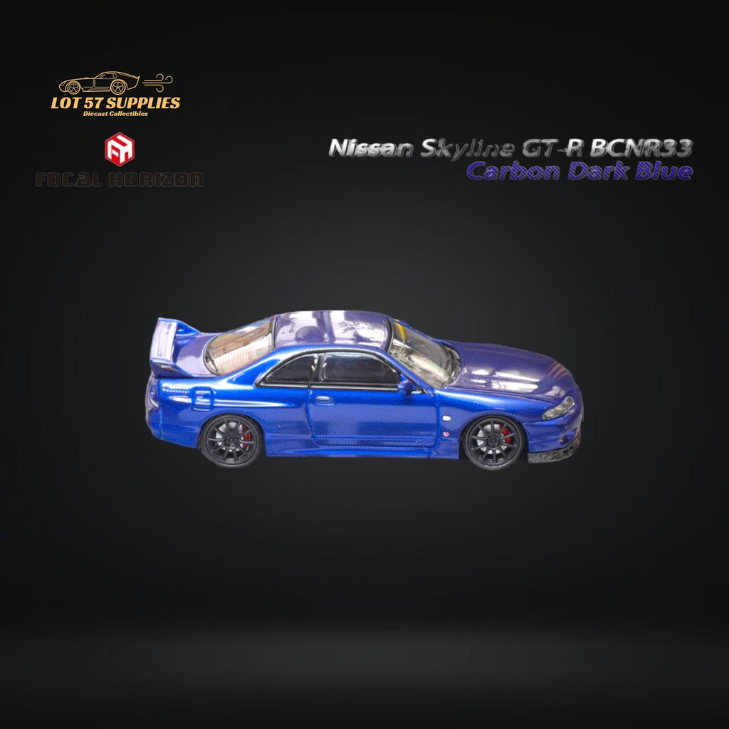Focal Horizon Skyline GT-R R33 GT-R 4th Gen BCNR33 Full Carbon Dark blue 1:64 - Collectors World Toys