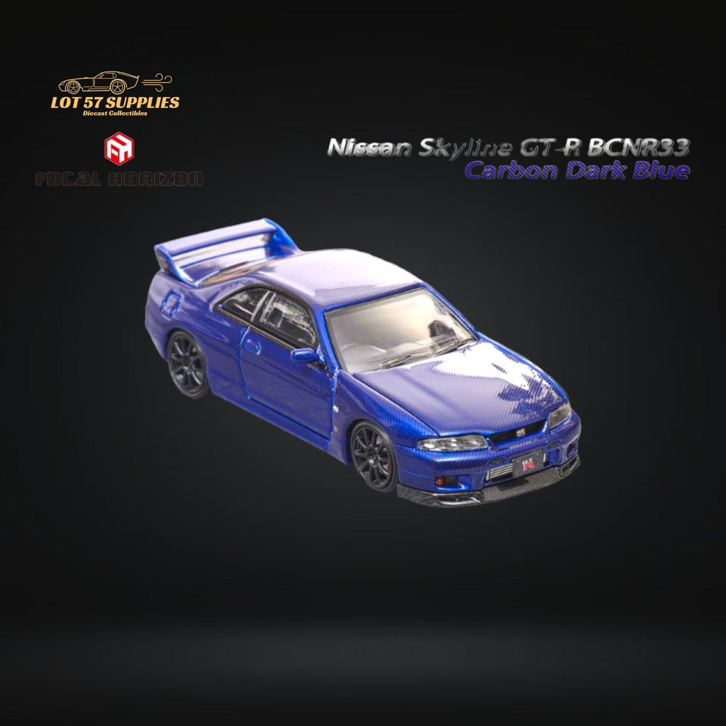 Focal Horizon Skyline GT-R R33 GT-R 4th Gen BCNR33 Full Carbon Dark blue 1:64 - Collectors World Toys