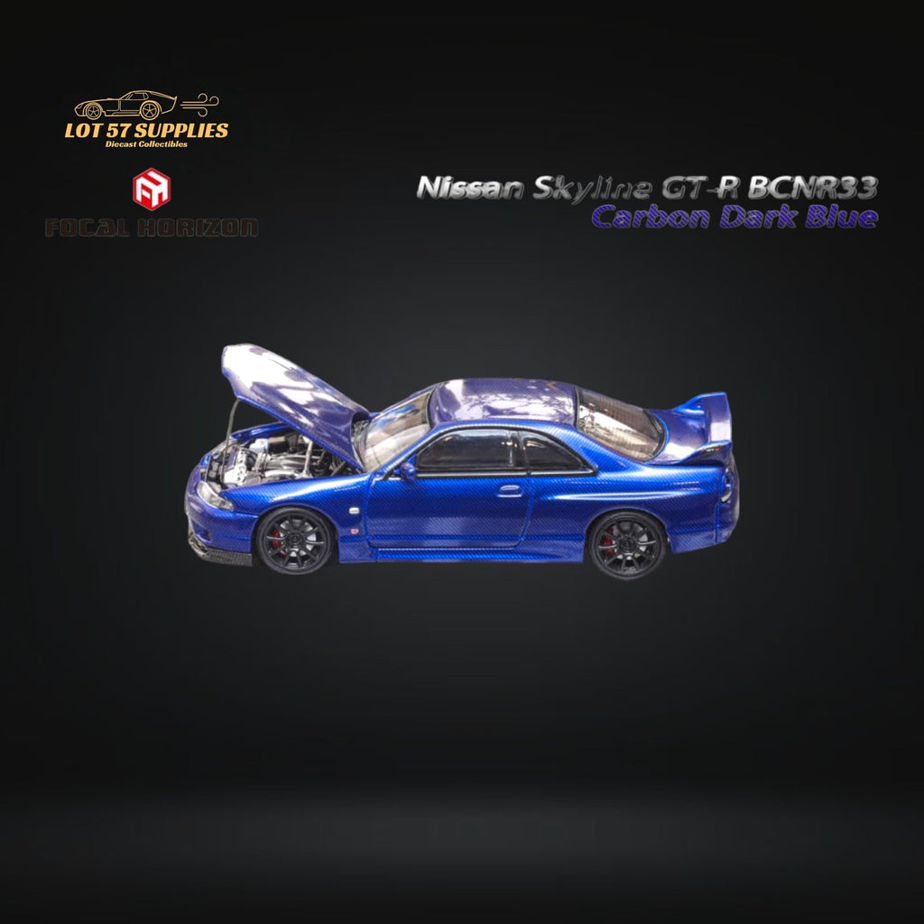 Focal Horizon Skyline GT-R R33 GT-R 4th Gen BCNR33 Full Carbon Dark blue 1:64 - Collectors World Toys