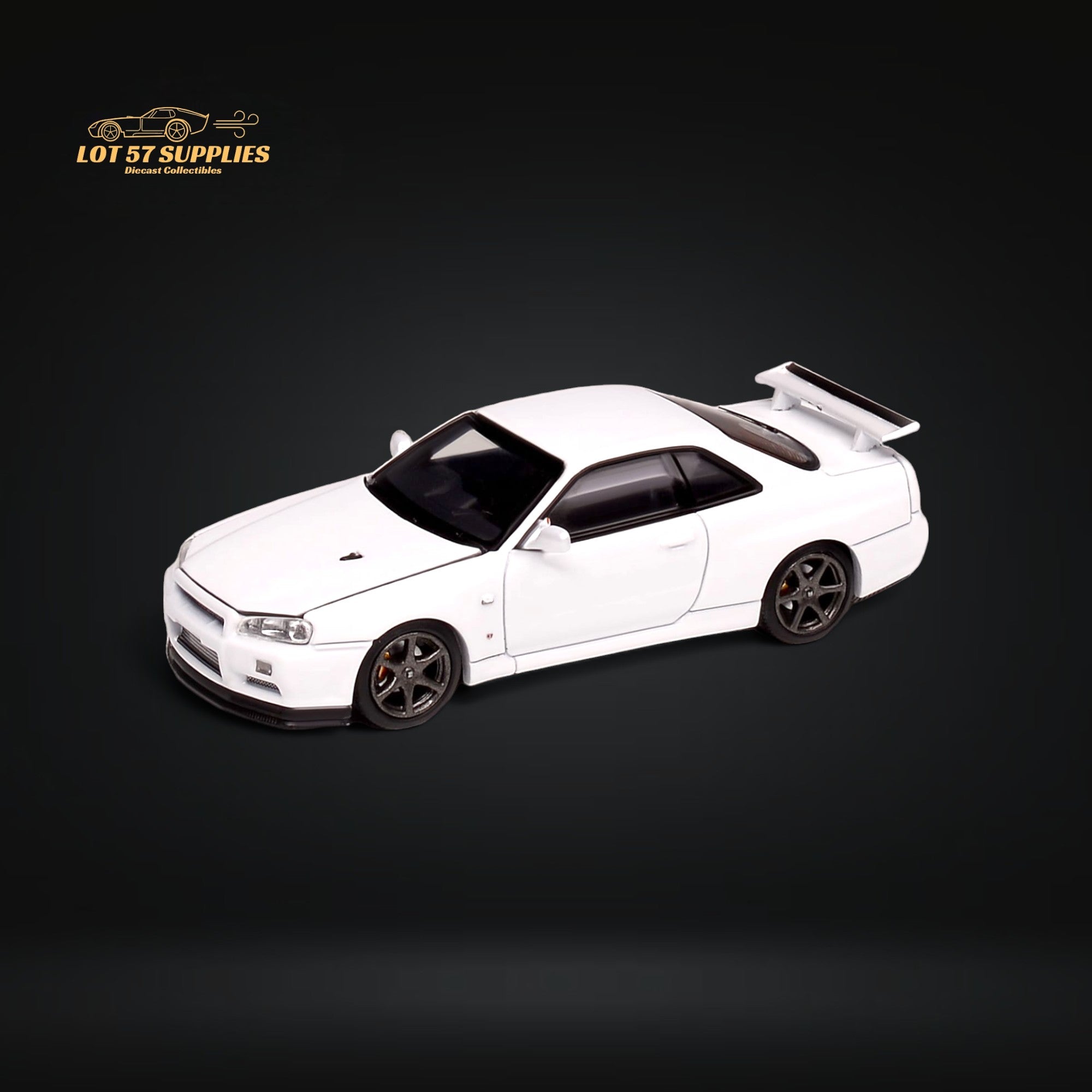 MOTORHELIX Nissan Skyline GT-R R34 Z-Tune Pearl White 1:64 Main image
