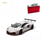 King Model Lamborghini Aventador LP700-4 LB 1.0 White LV Livery 1:64